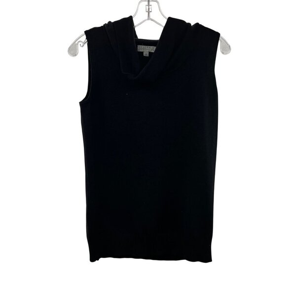 Joseph A. Cowl Neck Sleeveless Sweater Black Size Medium - Picture 1 of 9